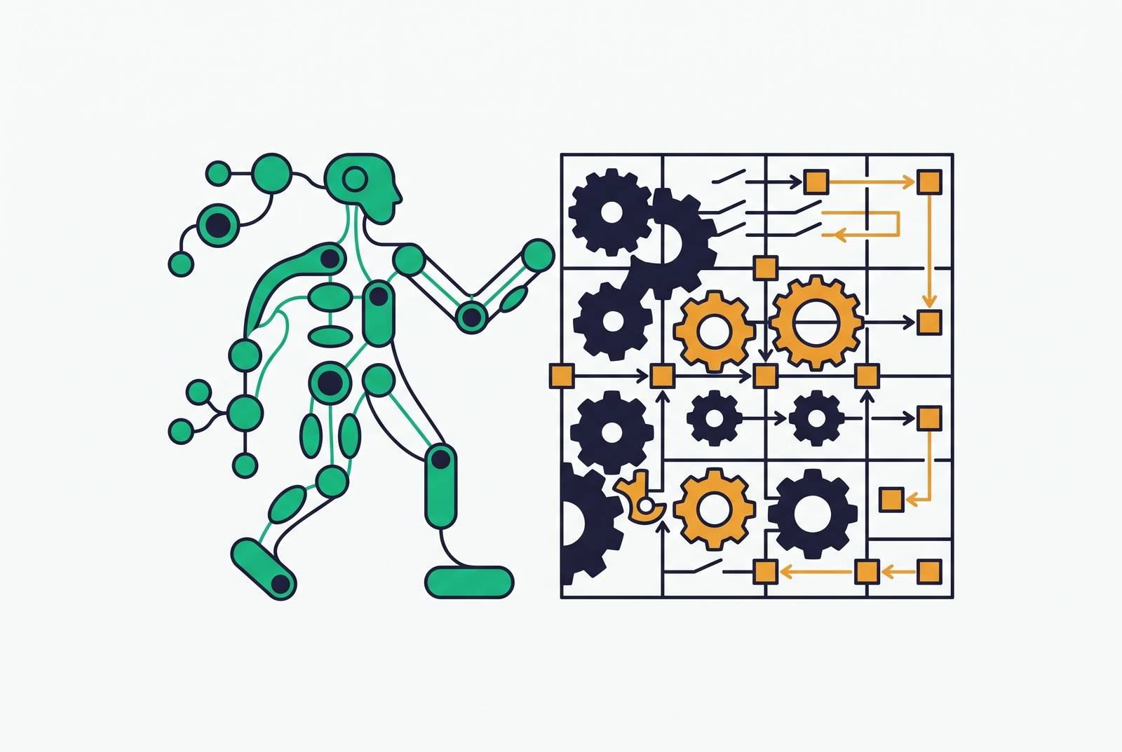 Cover illustration for “AI Agents vs Rule-Based Automation in Product Engagement”
