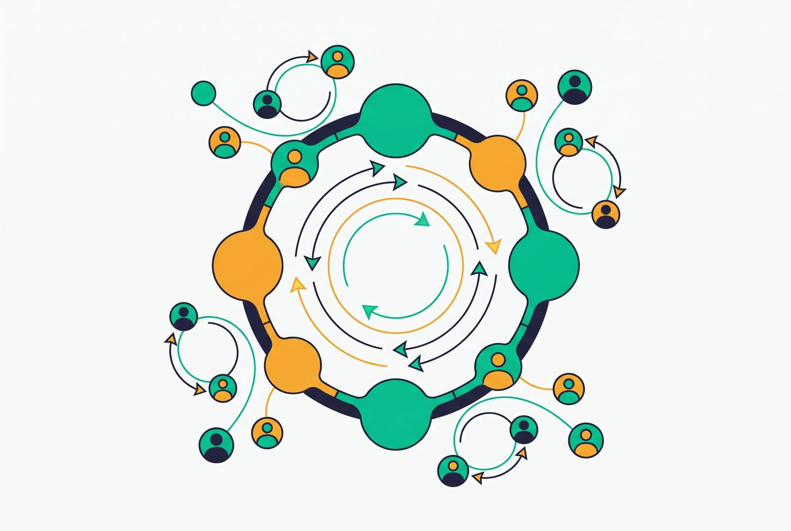 Cover illustration for “Viral and Collaborative Loops in B2B SaaS Products”
