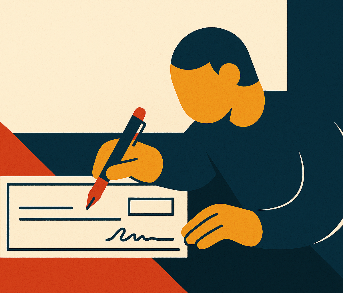 Cover illustration for “Emerging Check-Writing Behavior Among Micro-VCs”