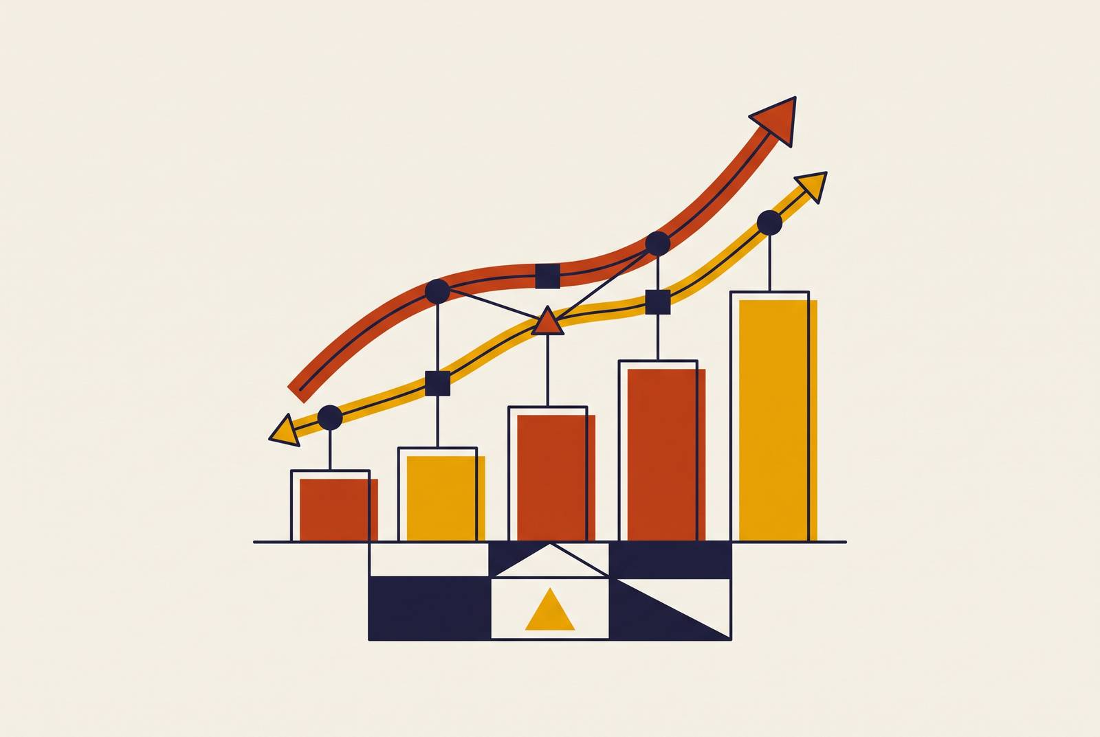 Cover illustration for “Series A Traction Slide Benchmarks by Business Model”