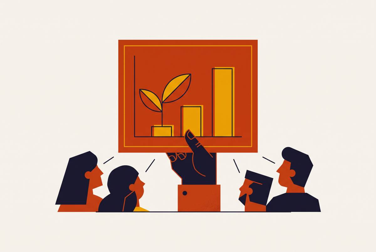 Cover illustration for “Presenting Traction Data When Numbers Are Early”