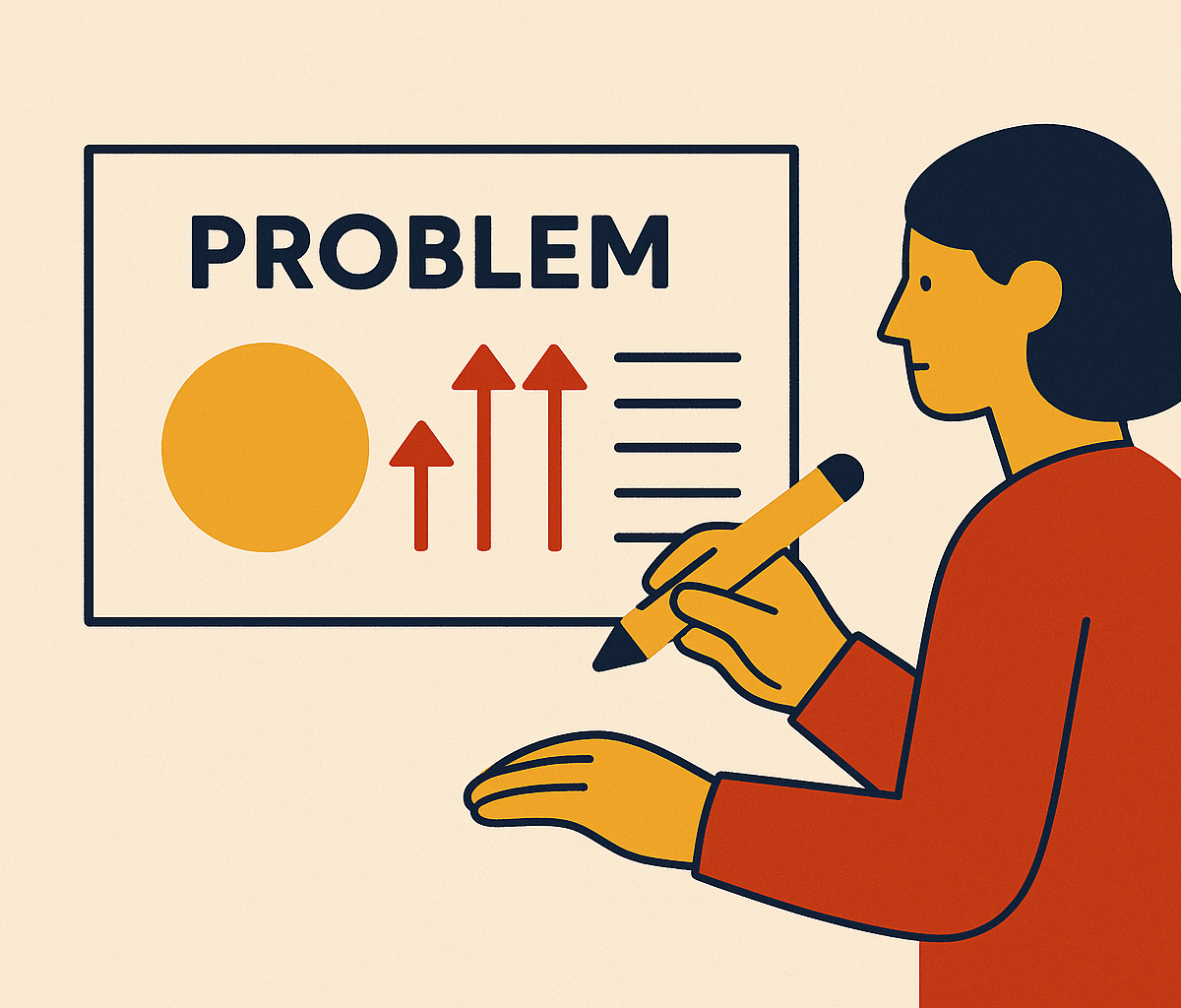 Cover illustration for “Structuring the Problem Slide for a Seed-Stage Pitch Deck”