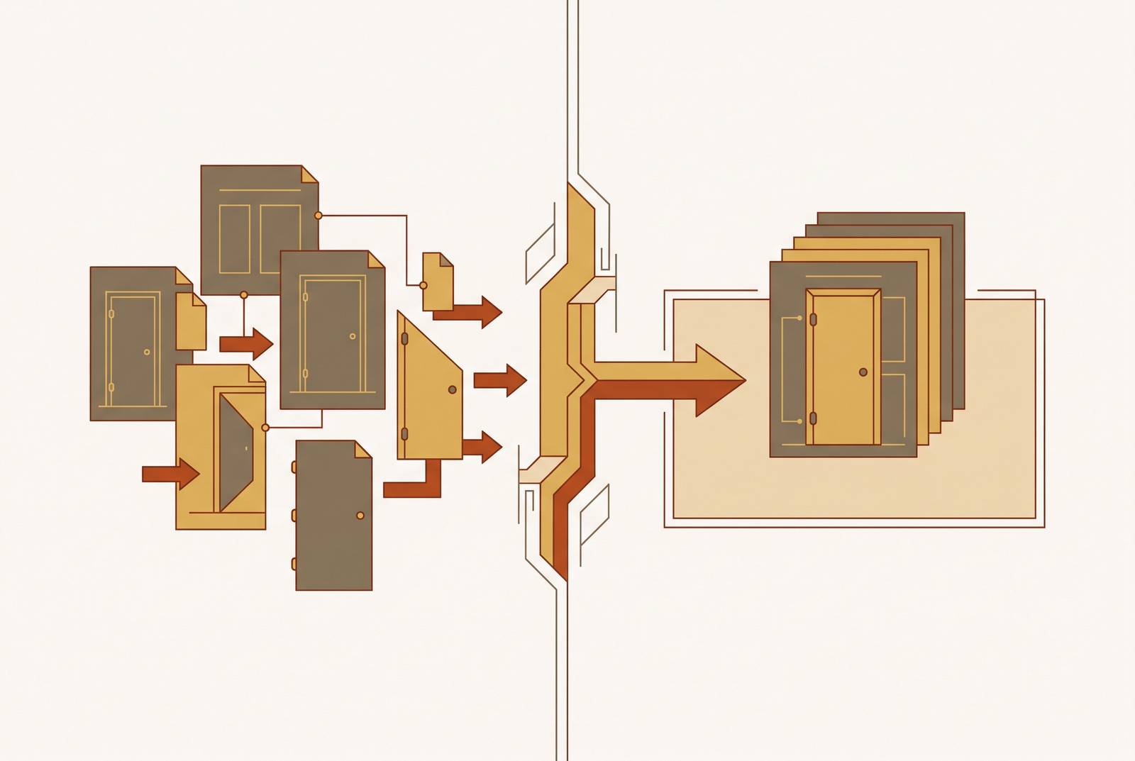 Cover illustration for “Simultaneous Ingestion of the Full Door Package as the Architectural Divide Between Legacy Estimating Tools and Modern Reconciliation Platforms”