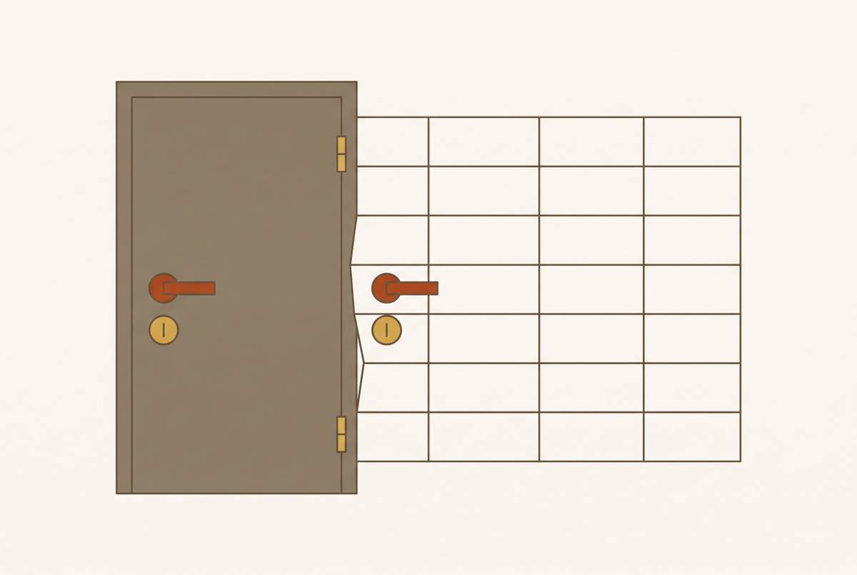 Cover illustration for “How 08 71 00 Specs and Door Schedules Conflict in Real Projects”