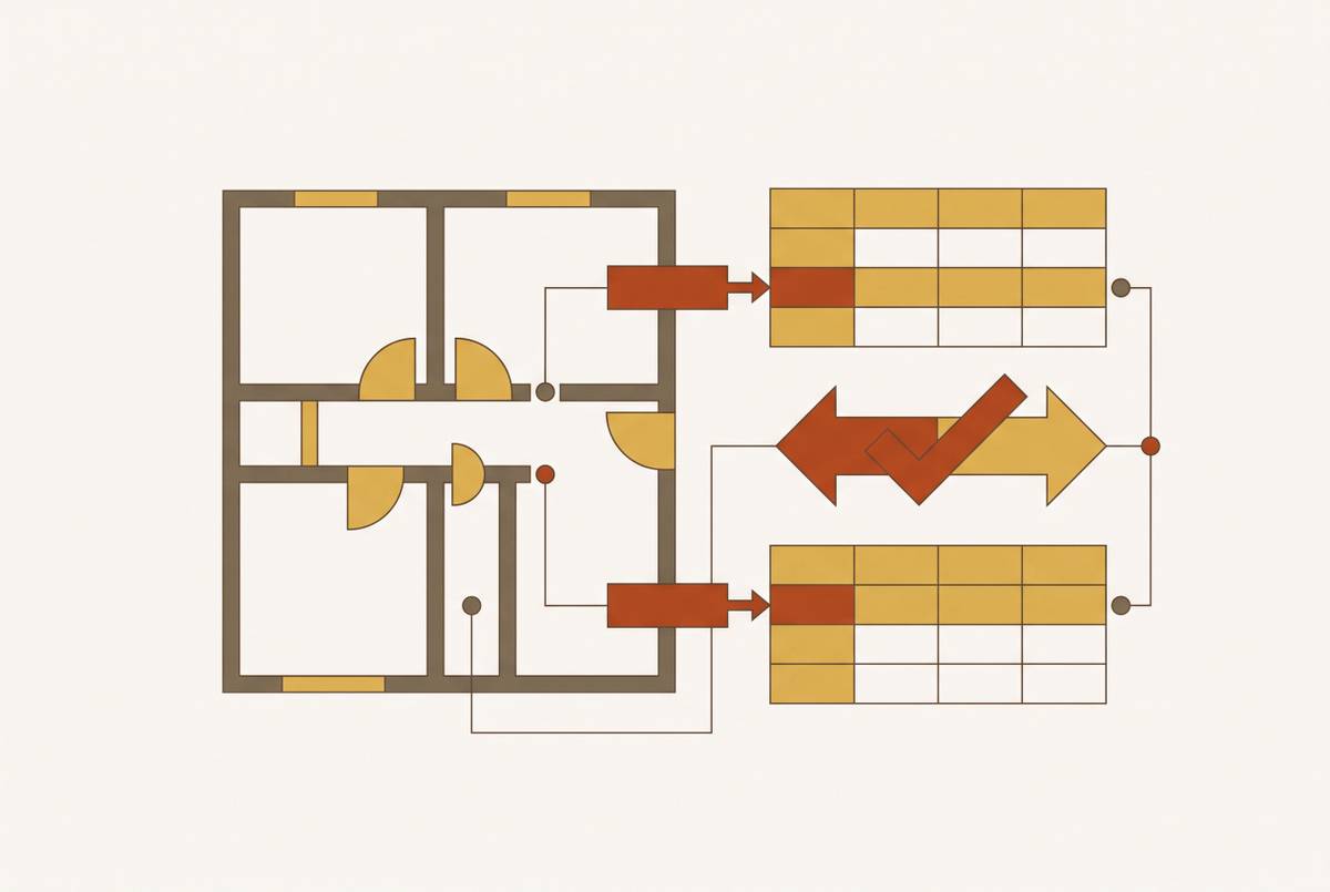 Cover illustration for “Reconciling Door Schedules and Partition Schedules in Commercial Takeoffs”