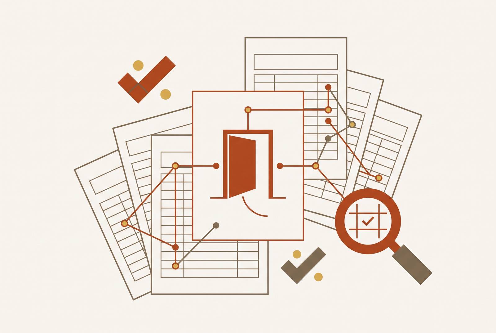 Cover illustration for “Systematic Door Schedule QC as a Multi-Document Signal Not a Line-Item Check”