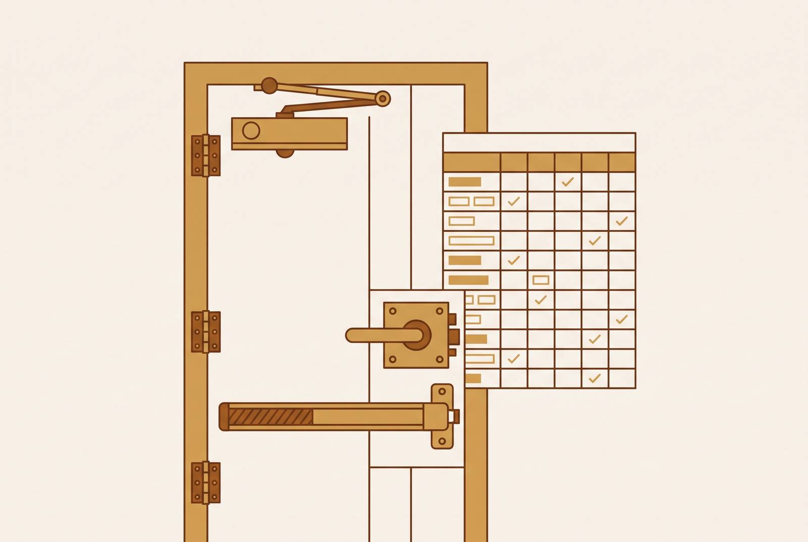 Cover illustration for “Hardware Schedule Formats Used by Commercial Door Contractors”