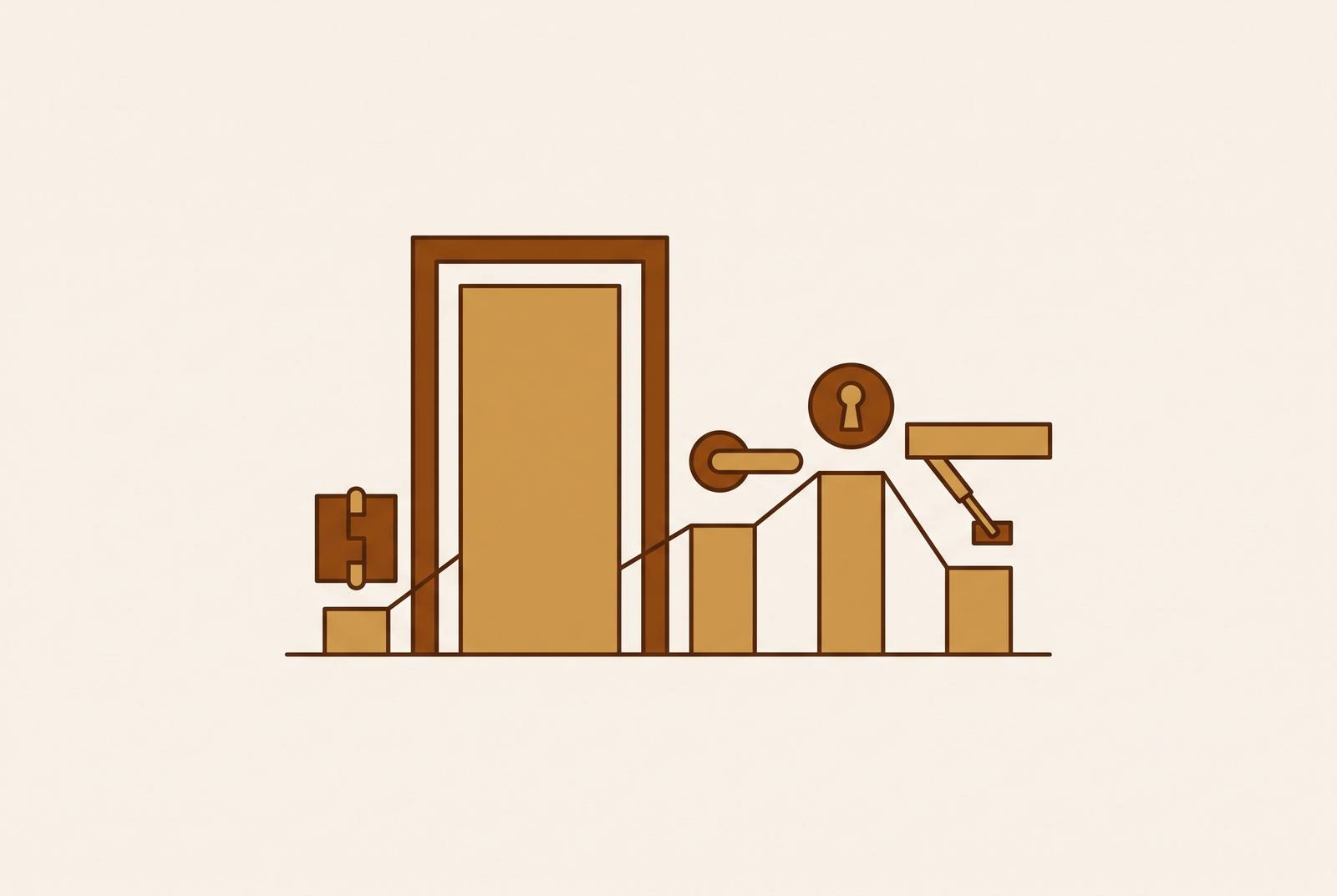 Cover illustration for “What Drives Unit Cost Swings Across Door Frame and Hardware Line Items”
