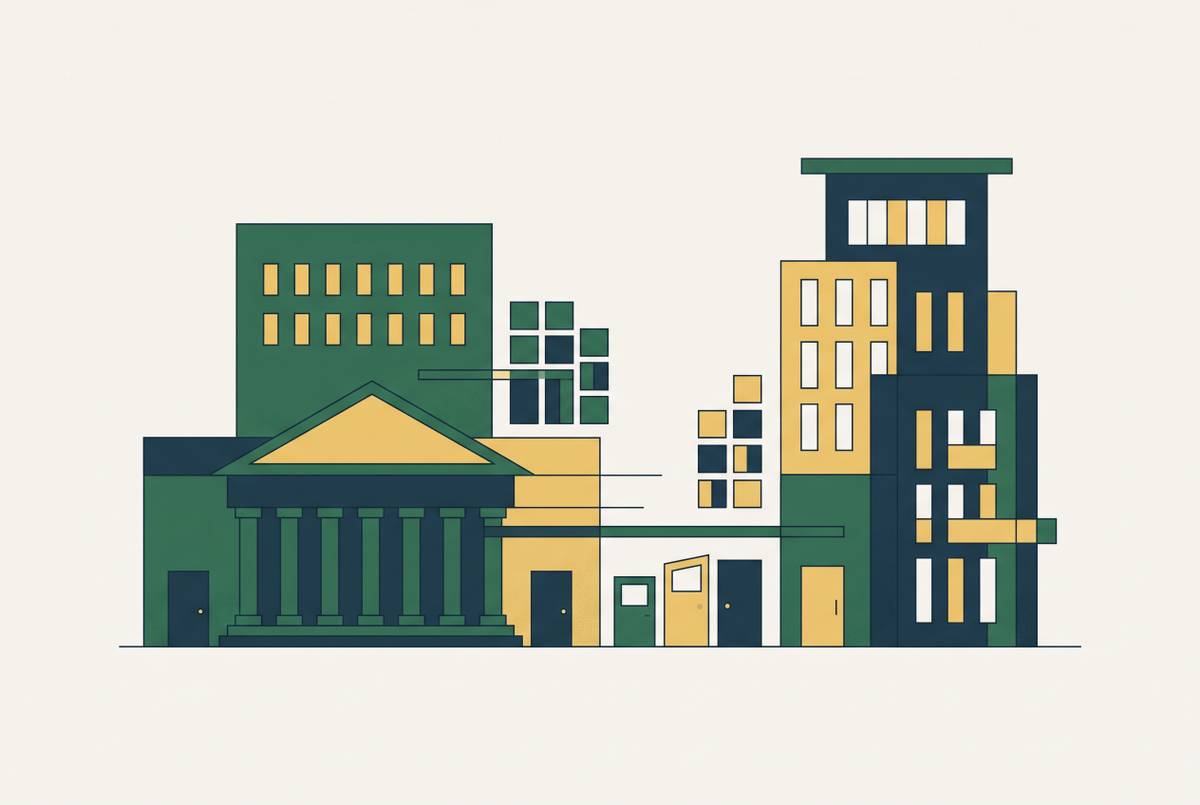 Cover illustration for “Institutional vs. Commercial Project Mix for DFH Contractors”