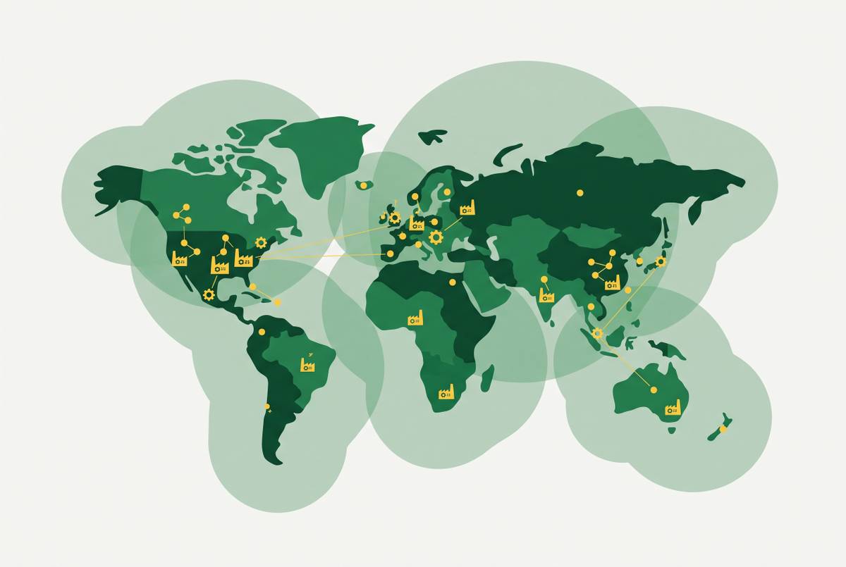 Cover illustration for “Territory Coverage in States With Dispersed Manufacturing Populations”