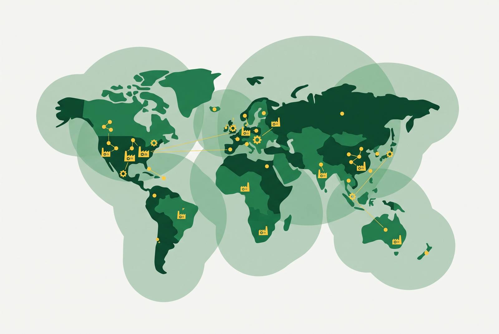 Cover illustration for “Territory Coverage in States With Dispersed Manufacturing Populations”