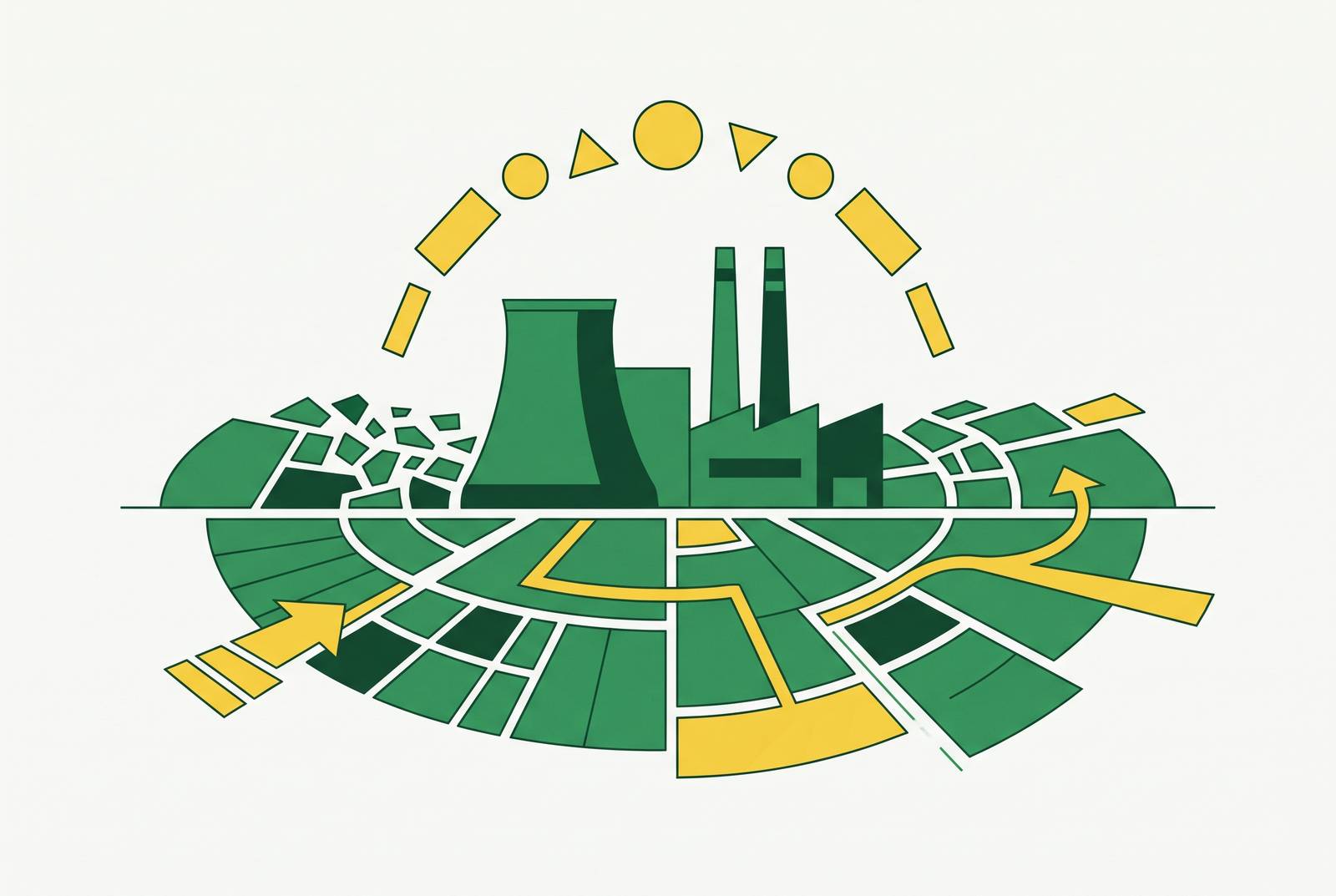 Cover illustration for “Rebalancing Industrial Territories After a Major Plant Closure”