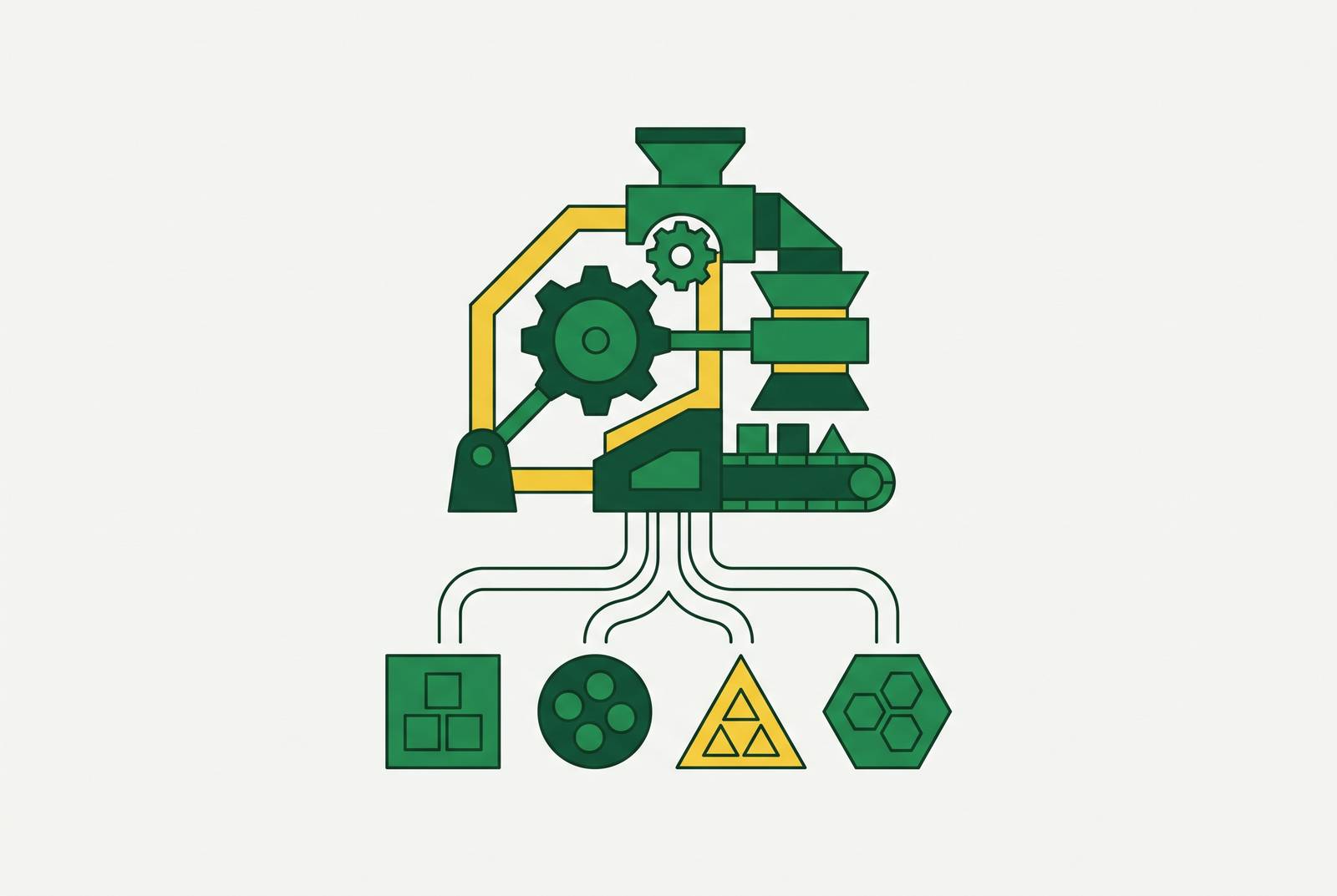 Cover illustration for “How Manufacturing Process Type Predicts Purchasing Categories”
