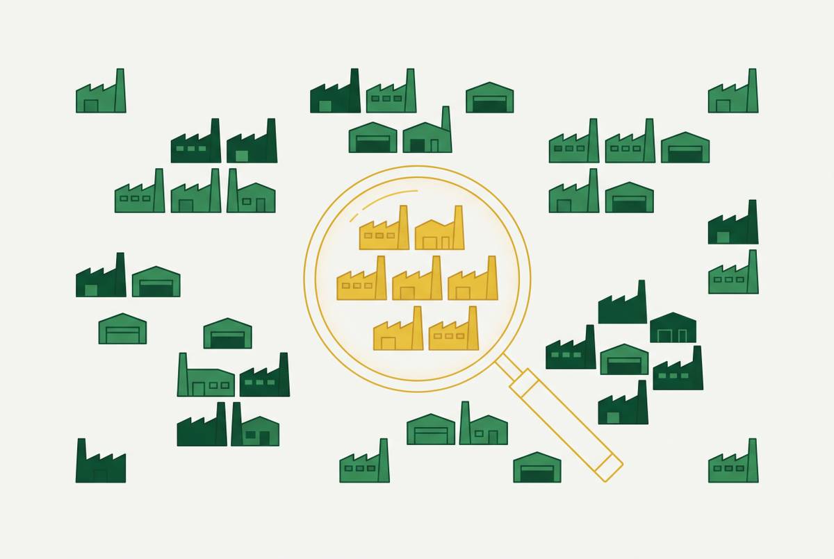 Cover illustration for “Identifying Underserved Manufacturing Clusters in Mid-Market Territories”