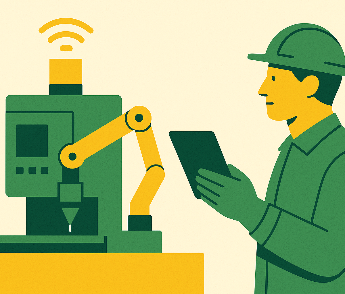 Cover illustration for “Equipment Upgrade Signals in Metal Fabrication Plants”