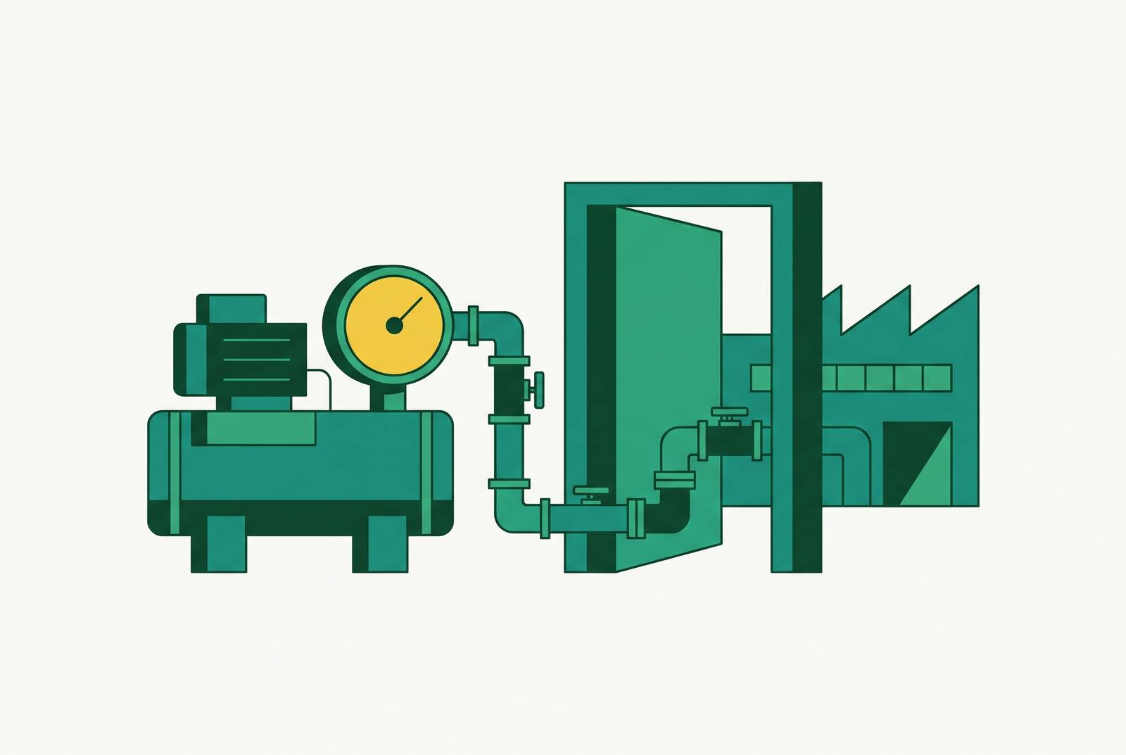 Cover illustration for “Compressed Air System Sales as an Entry Point Into Manufacturing Accounts”