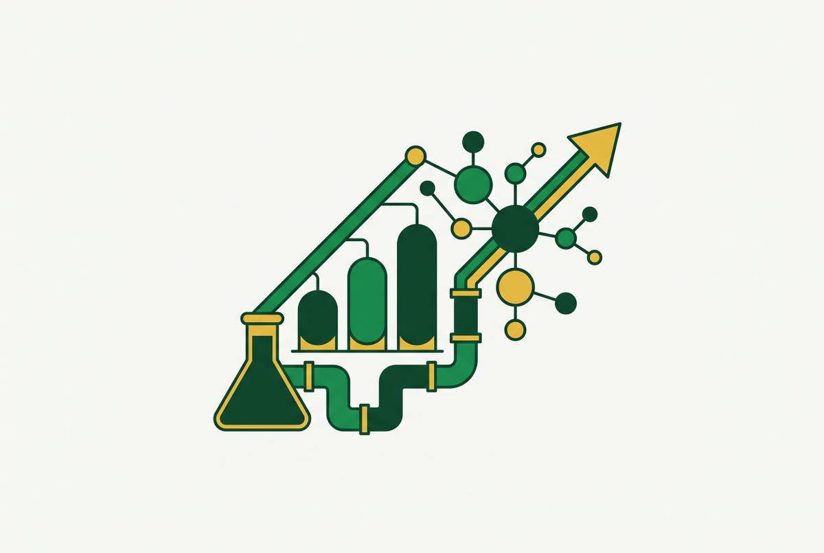 Cover illustration for “Sales Productivity Benchmarks for Industrial and Chemical Sales Teams”