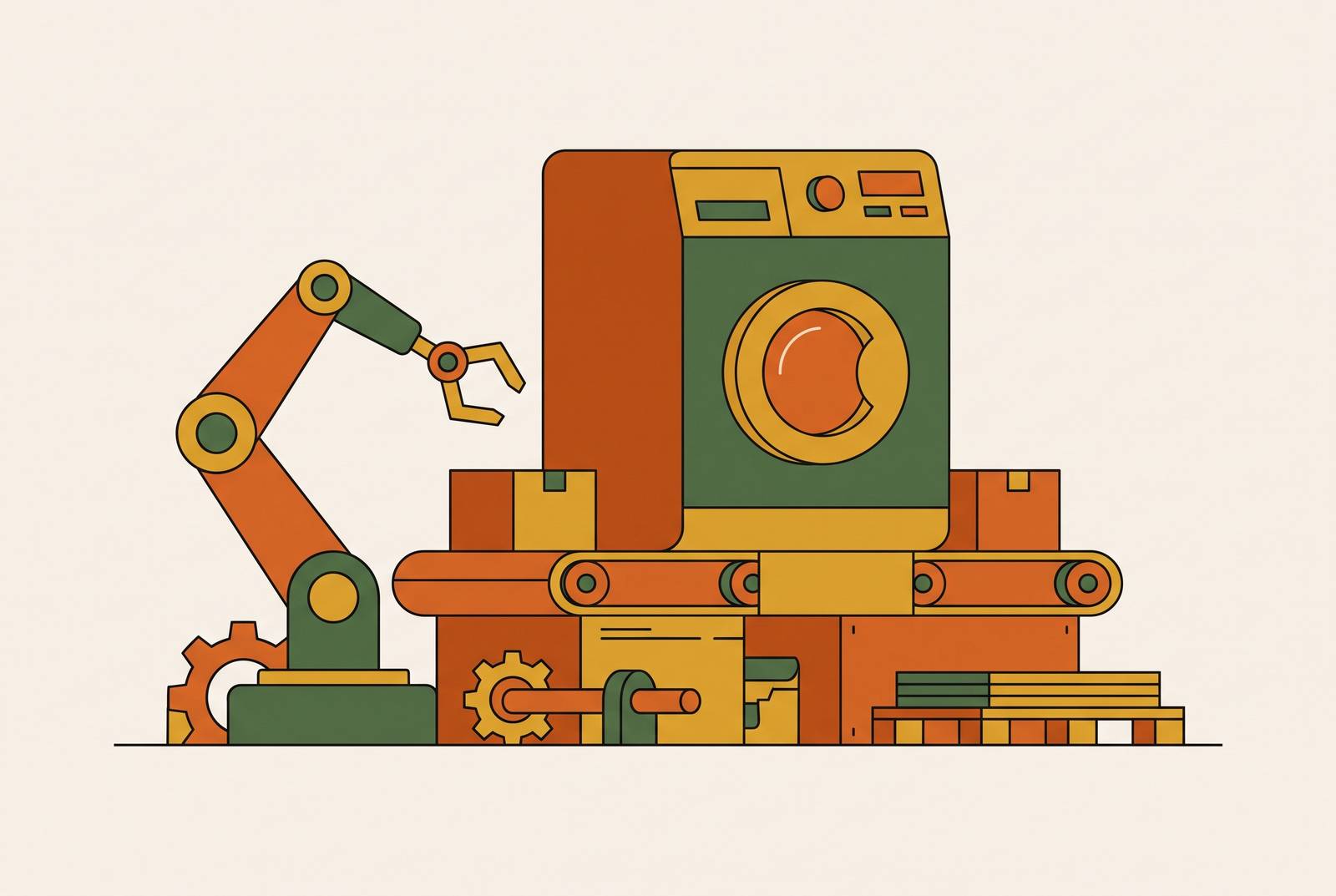 Cover illustration for “U.S. Appliance Manufacturing Industry Profile for Industrial Suppliers”