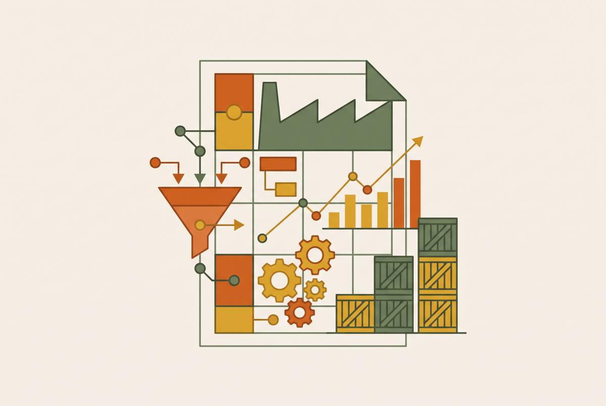 Cover illustration for “Marketing Plan Template for Manufacturing Suppliers”