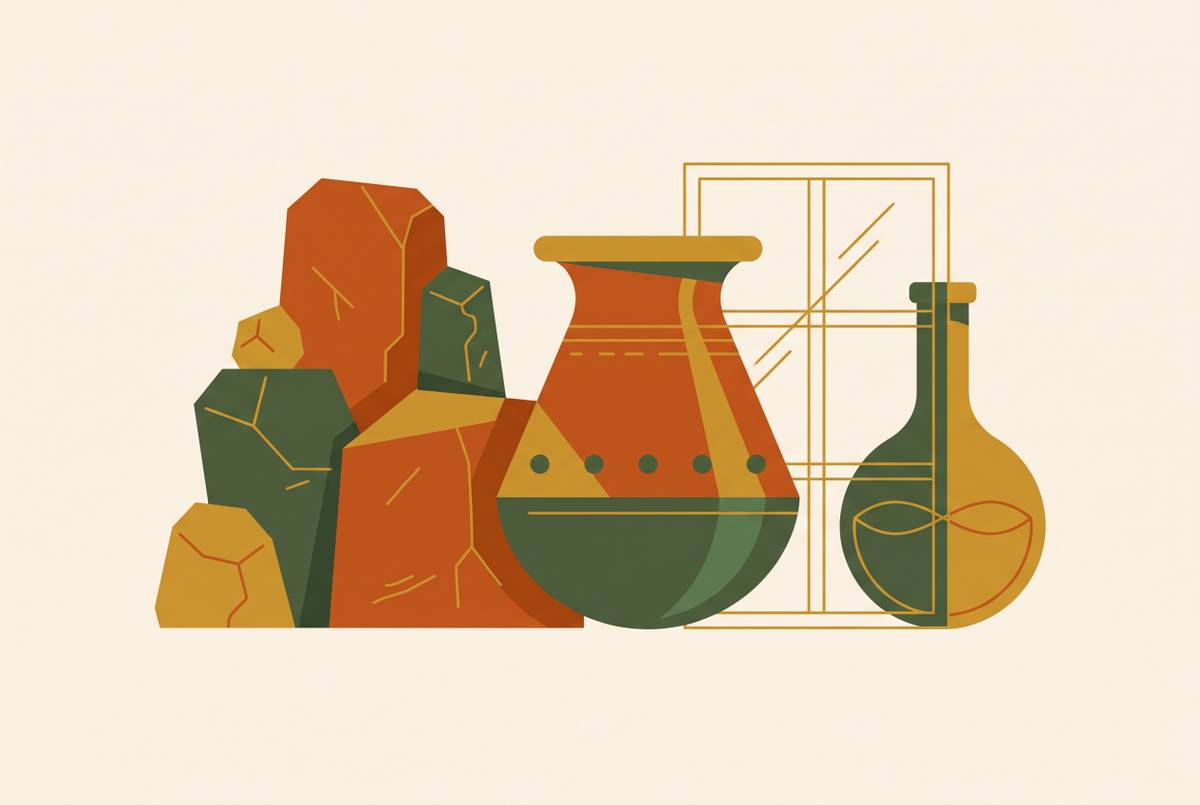 Cover illustration for “U.S. Stone, Clay, and Glass Industry Profile for Industrial Suppliers”