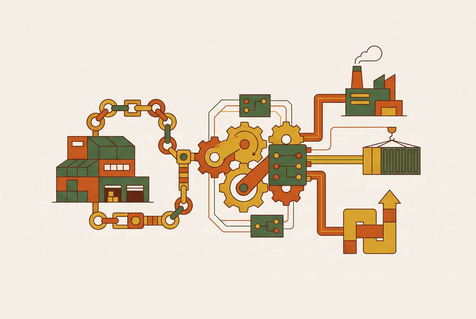 Cover illustration for “Systems-Level Thinking Applied to Manufacturing Procurement”