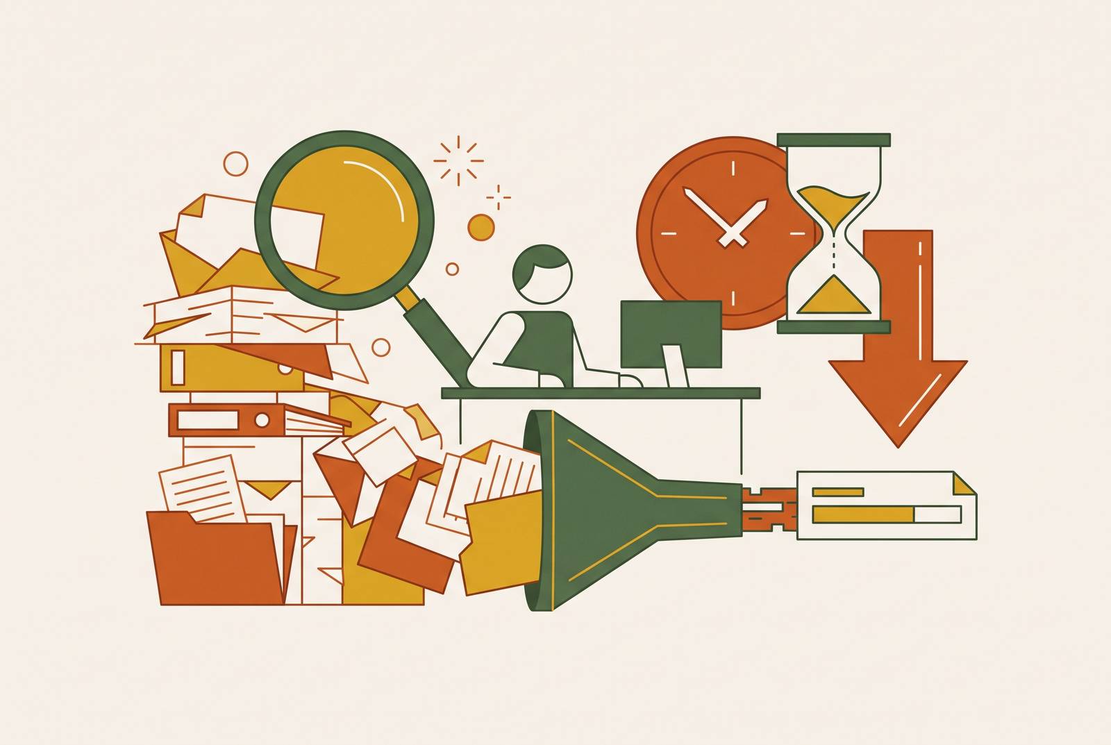 Cover illustration for “Reducing Manual Research Time for Industrial Sales Reps”