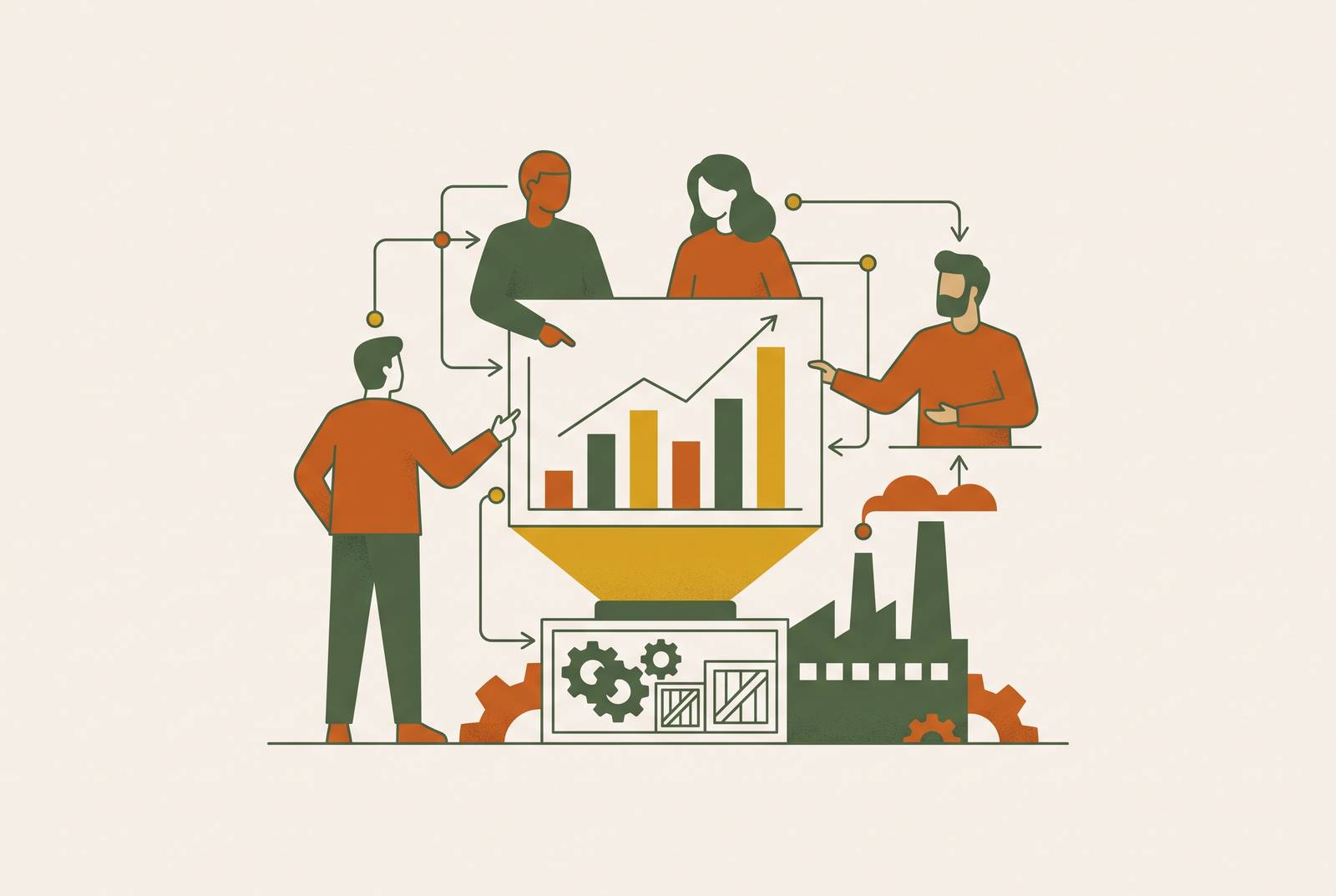 Cover illustration for “Collaborative Forecasting in Salesforce for Industrial Sales Teams”