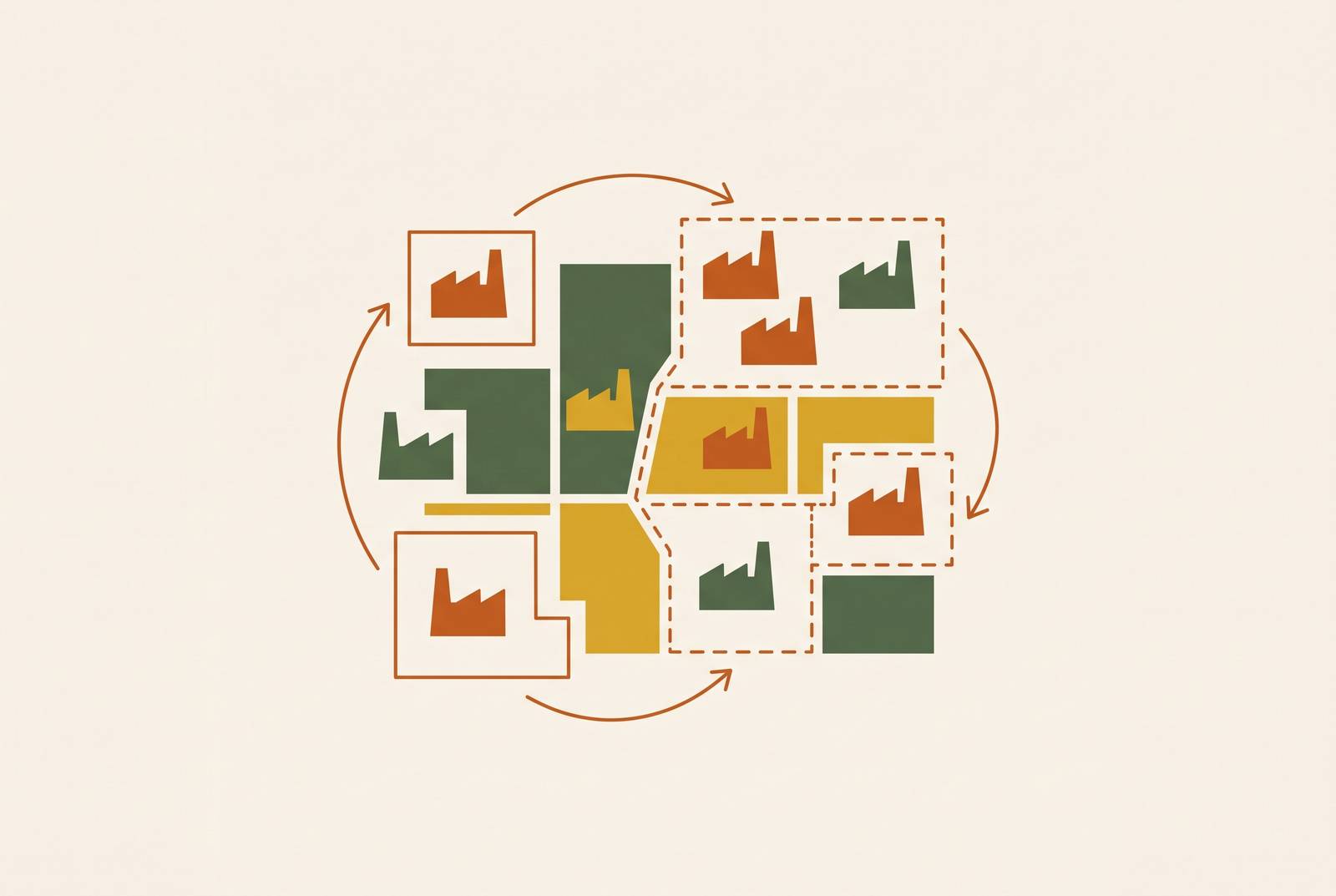 Cover illustration for “Realigning Sales Territories After a Manufacturing Customer Base Shifts”