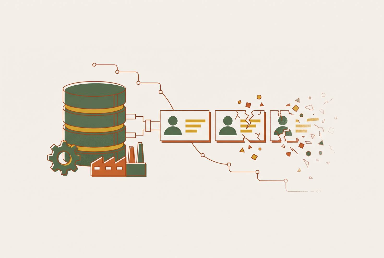 Cover illustration for “Contact Data Decay Rates in Manufacturing Databases”