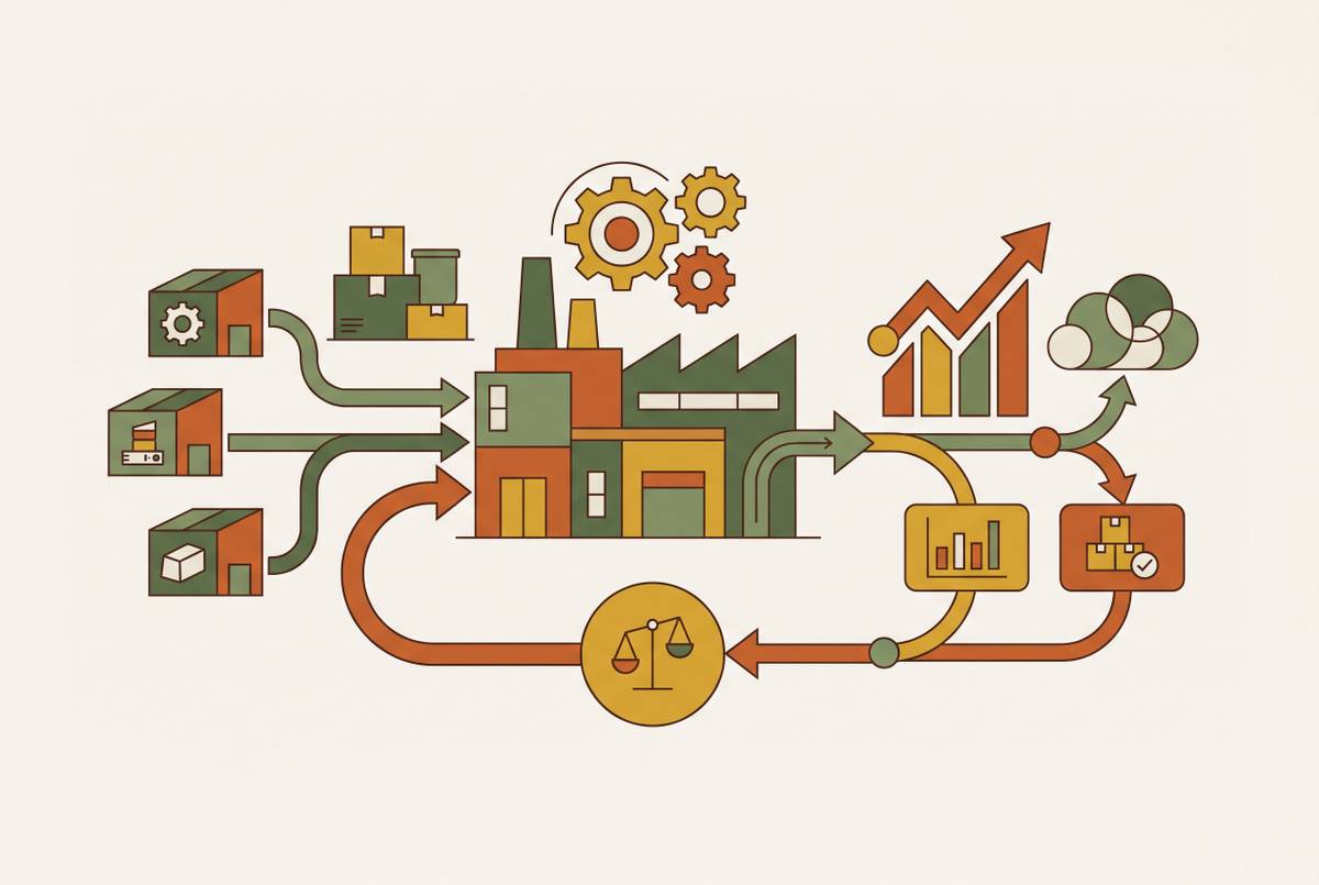 Cover illustration for “S&OP Process and What It Means for Suppliers Selling to Manufacturers”