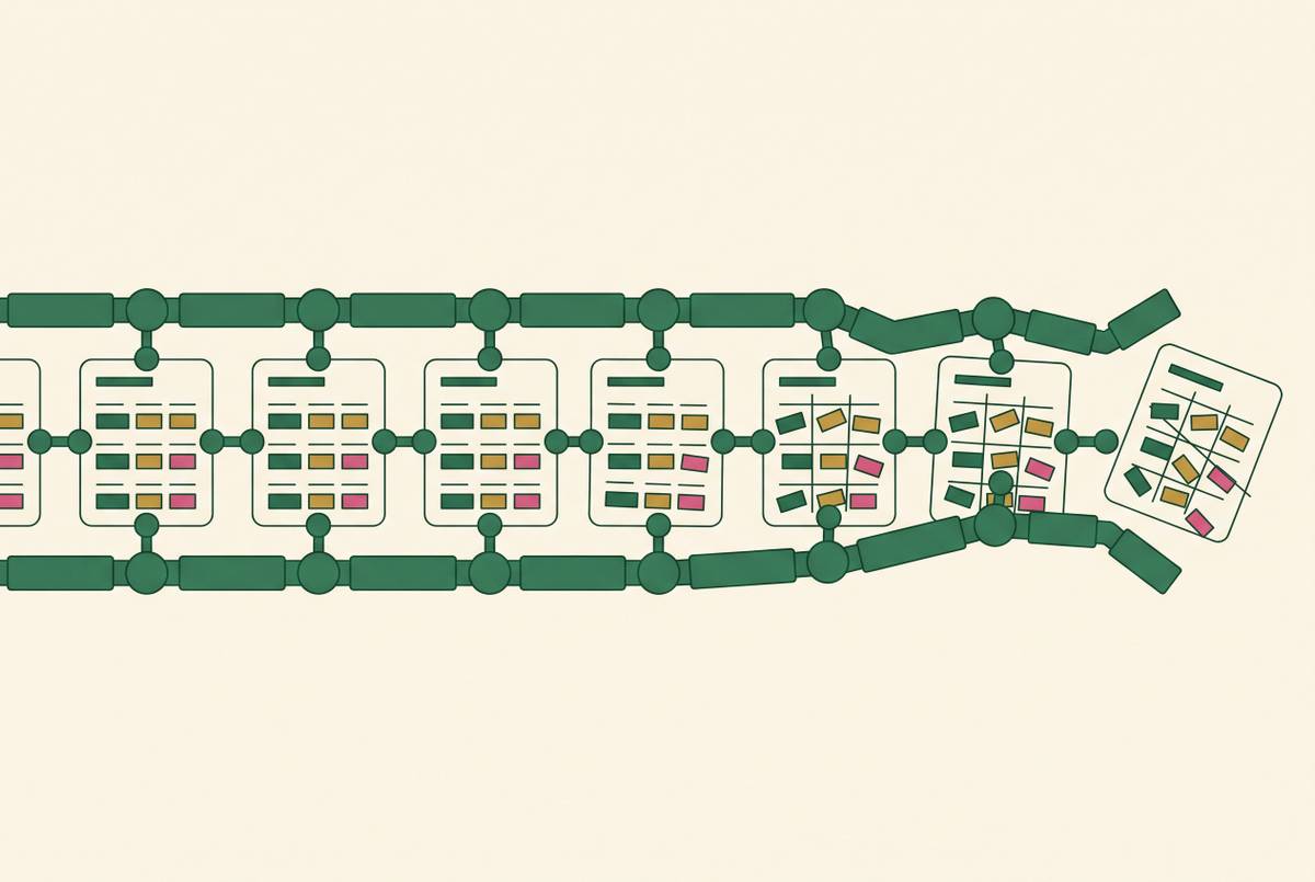 Cover illustration for “Schema Drift in Long-Running Document AI Pipelines”