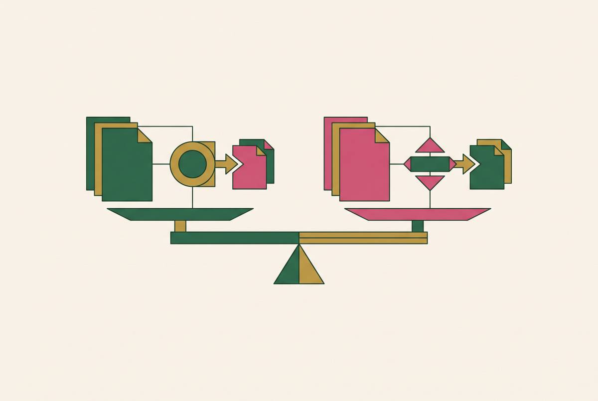 Cover illustration for “Model Selection Tradeoffs in Document AI Infrastructure”