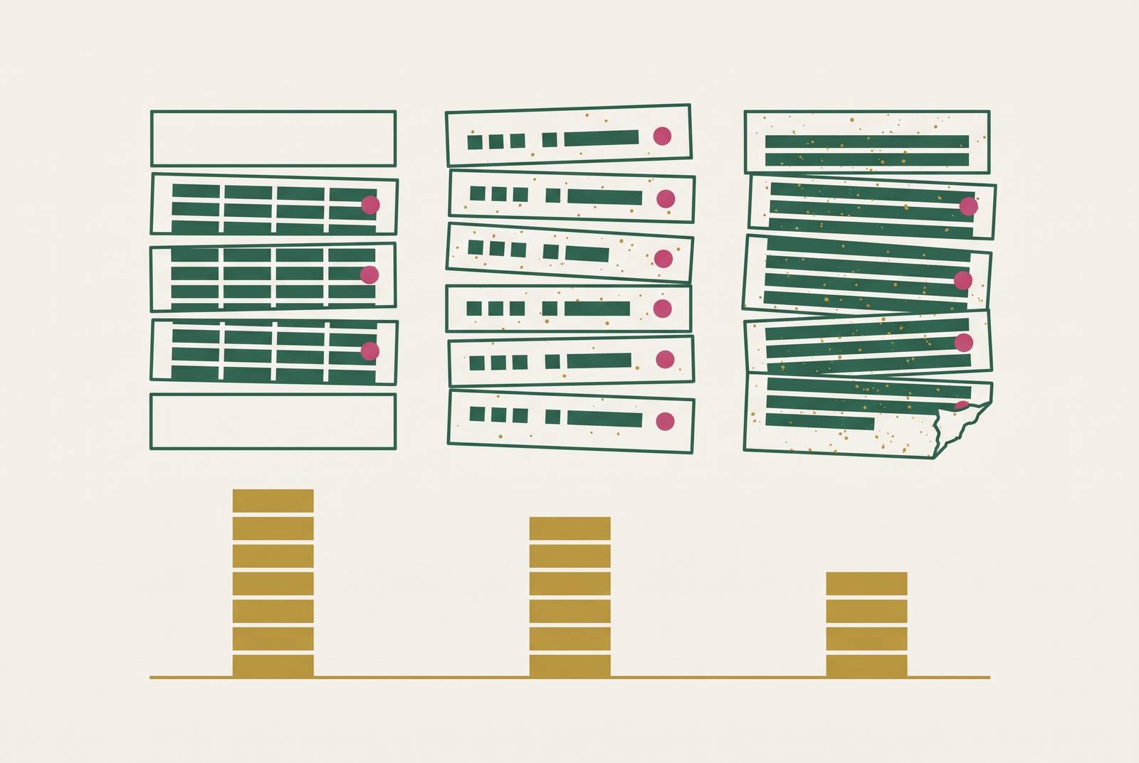 Cover illustration for “Extraction Accuracy Benchmarks Dissected by Document Type and Noise Level”