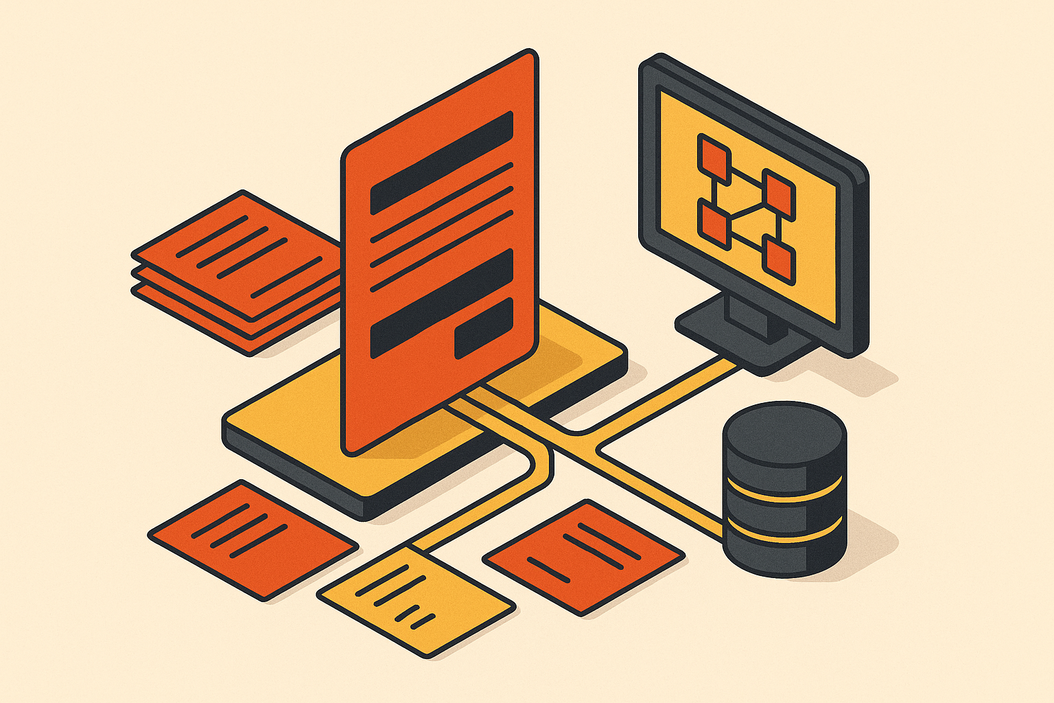 Cover illustration for “Ground Truth Dataset Construction for Document Extraction Tasks”