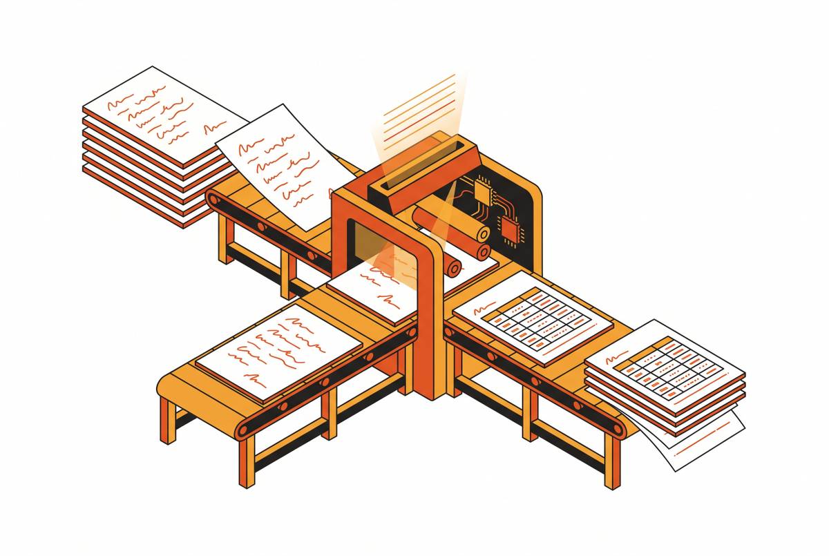 Cover illustration for “Handwritten Text Recognition in Production Document Pipelines”