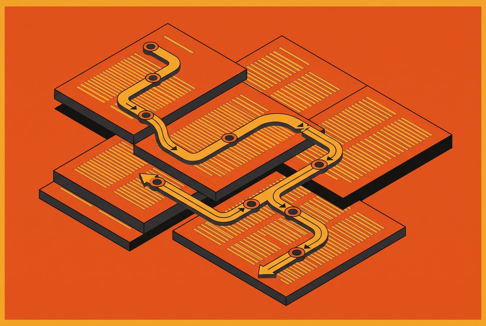 Cover illustration for “Reading Order Detection in Multi-Column Document Layouts”