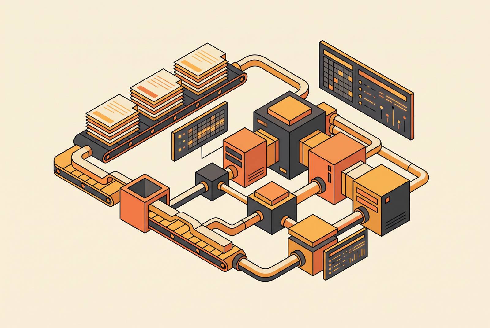 Cover illustration for “Document Processing Infrastructure Requirements for Production AI Agents”