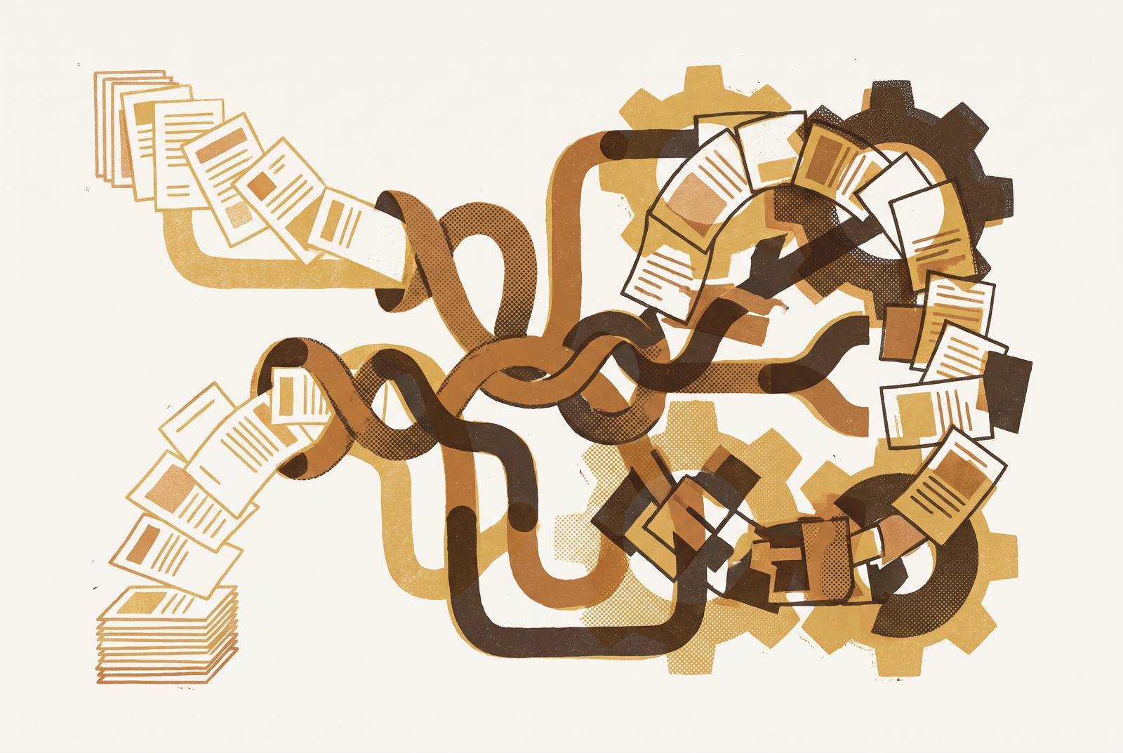 Cover illustration for “Rules Engine Debt in Document Extraction Pipelines”