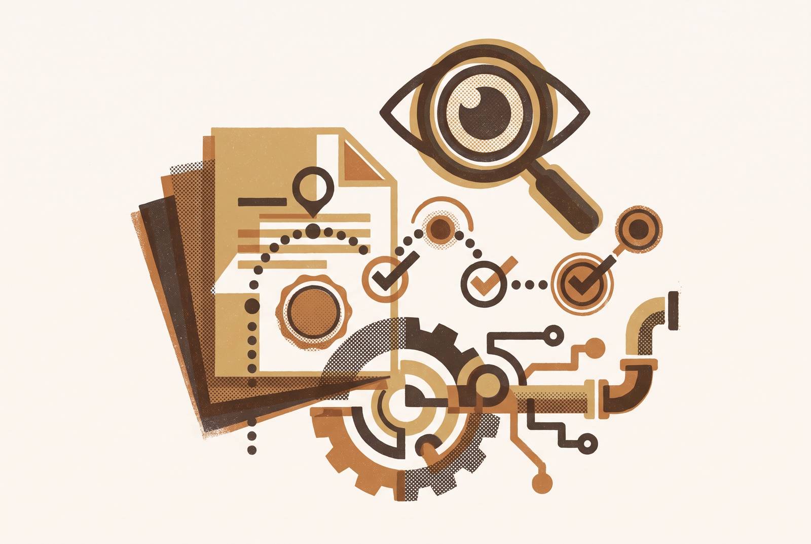 Cover illustration for “Audit Trail Requirements When AI Replaces Human Document Review”