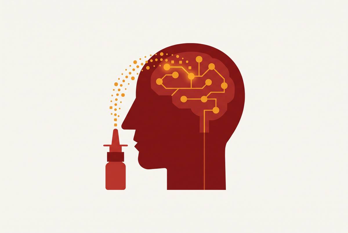 Cover illustration for “Intranasal GLP-1 Delivery for Addiction and Reward Circuit Modulation”