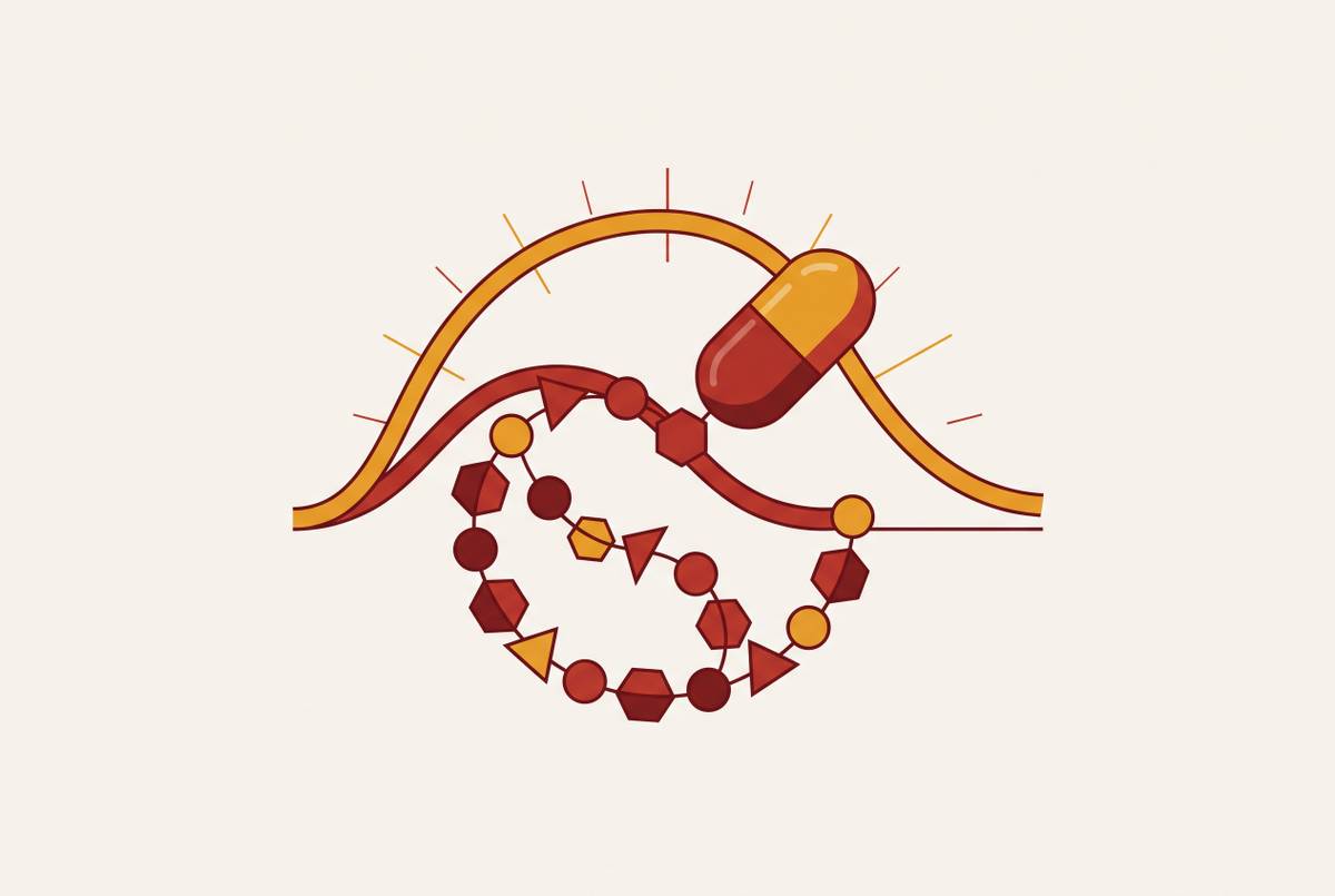 Cover illustration for “GLP-1 Pharmacokinetics and Half-Life Engineering in Approved Analogs”