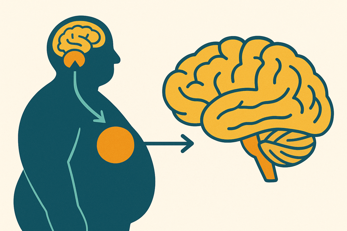 Cover illustration for “Obesity-Brain Axis and Hypothalamic Inflammation”