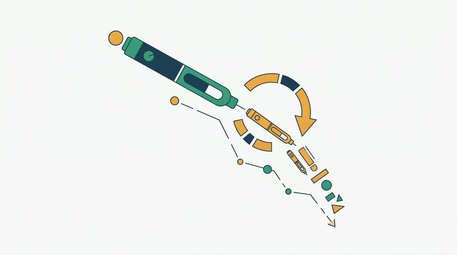 Cover illustration for “GLP-1 Injection Discontinuation Rates and Their Causes”