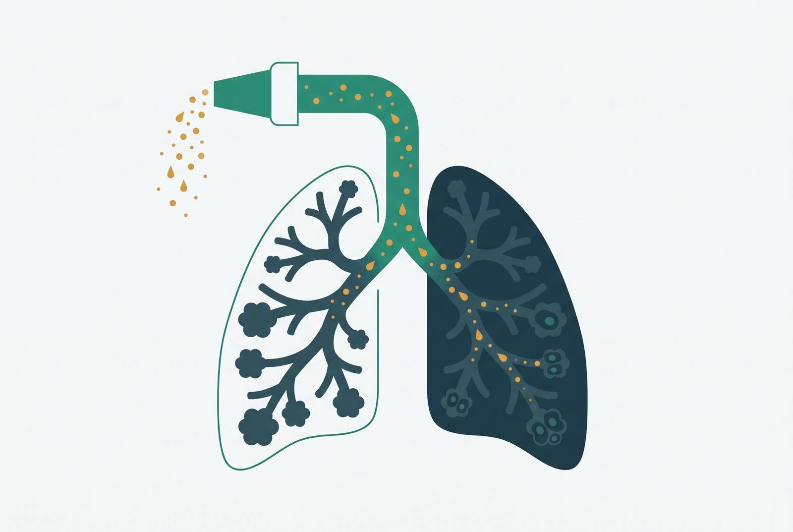 Cover illustration for “What Inhaled Insulin Taught Us About Delivering Peptides Through the Lung”