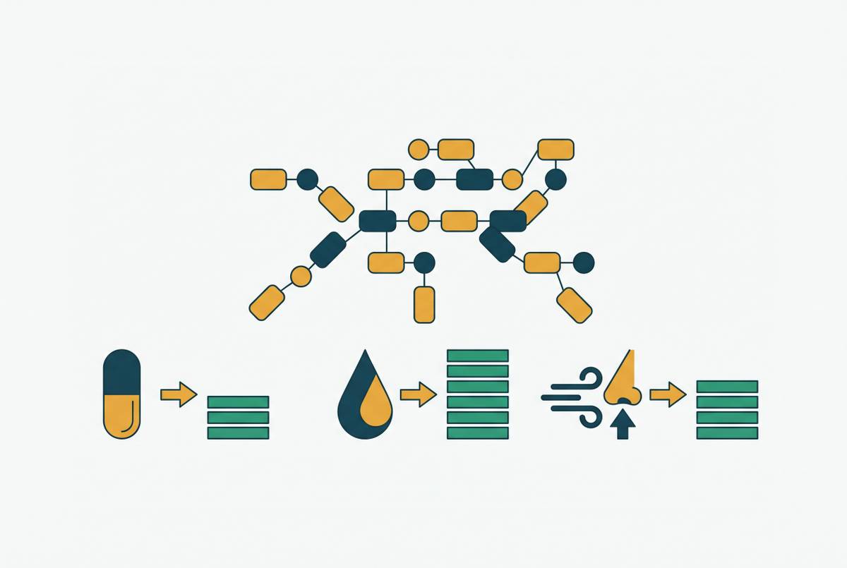 Cover illustration for “Peptide Bioavailability Benchmarks Across Delivery Routes”