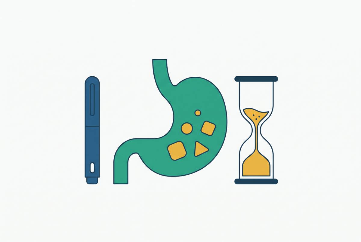 Cover illustration for “Gastroparesis Risk With GLP-1 Agonist Use”