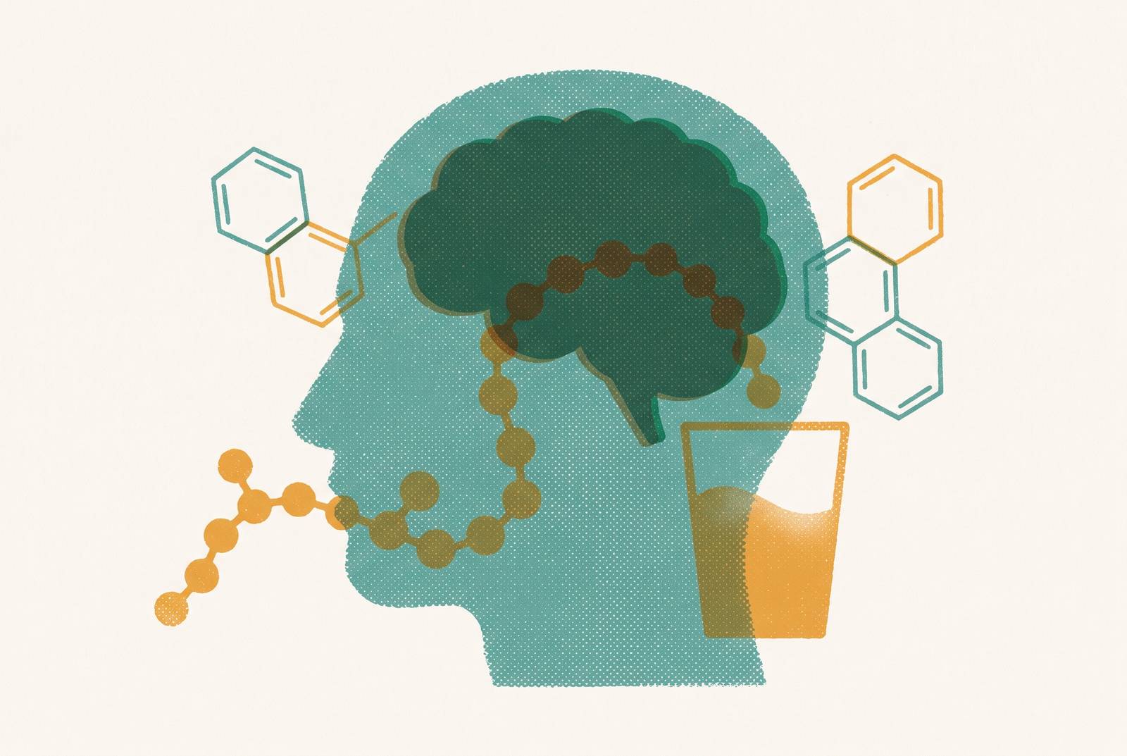 Cover illustration for “Preclinical Evidence for GLP-1 Agonists in Alcohol Use Disorder”