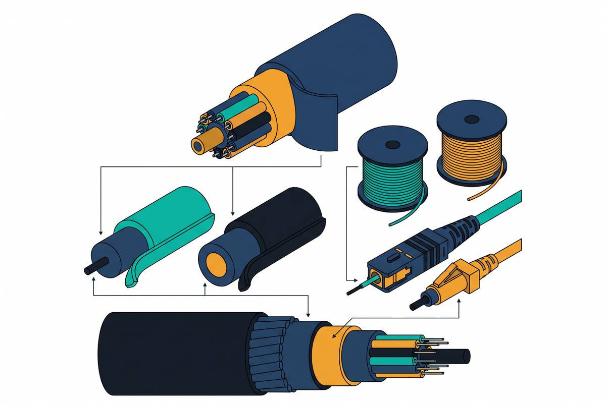 Cover illustration for “Fiber Optic Cable Types for Service Provider Infrastructure”
