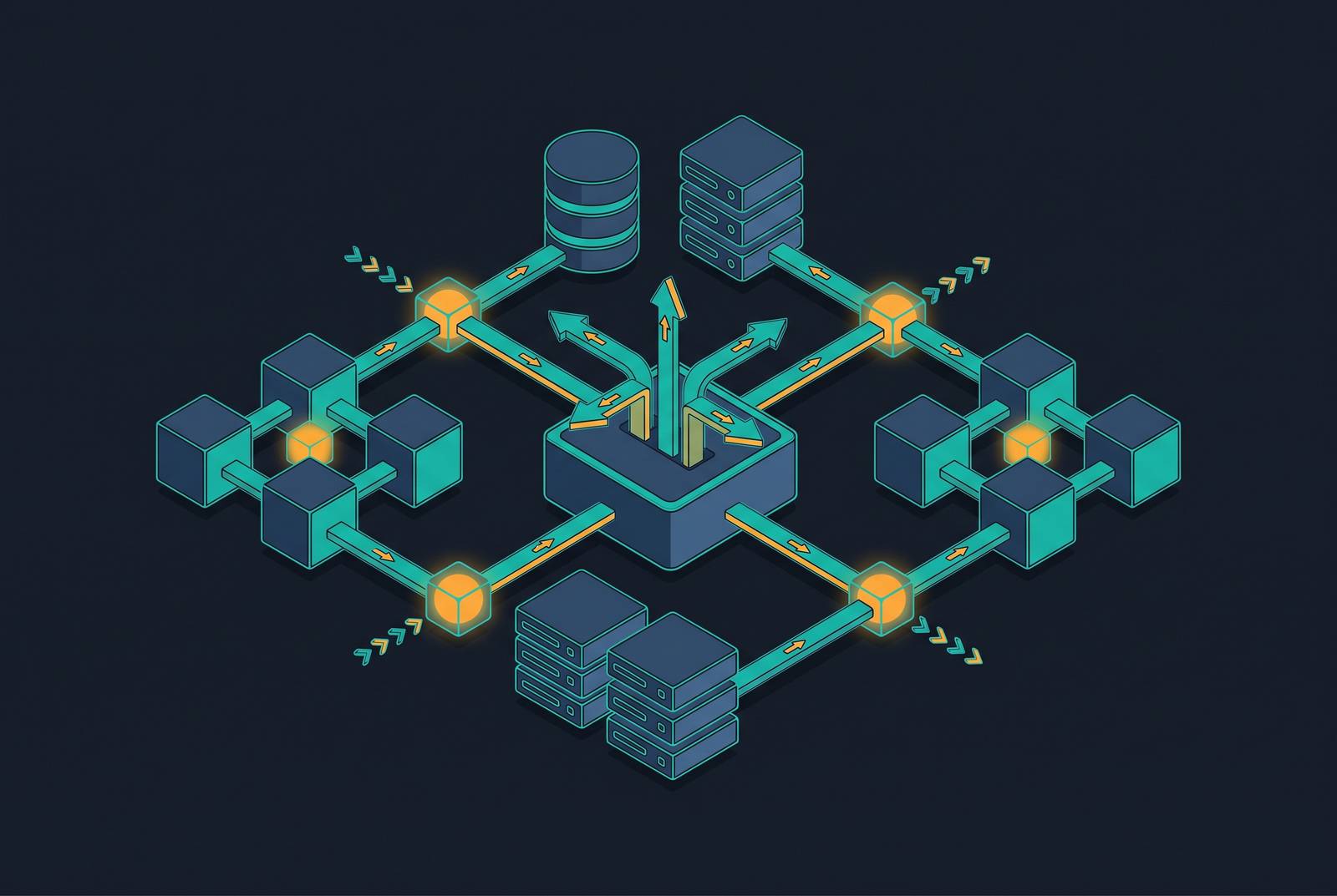 Cover illustration for “Event-Driven Architecture Patterns in AI-Native OSS”