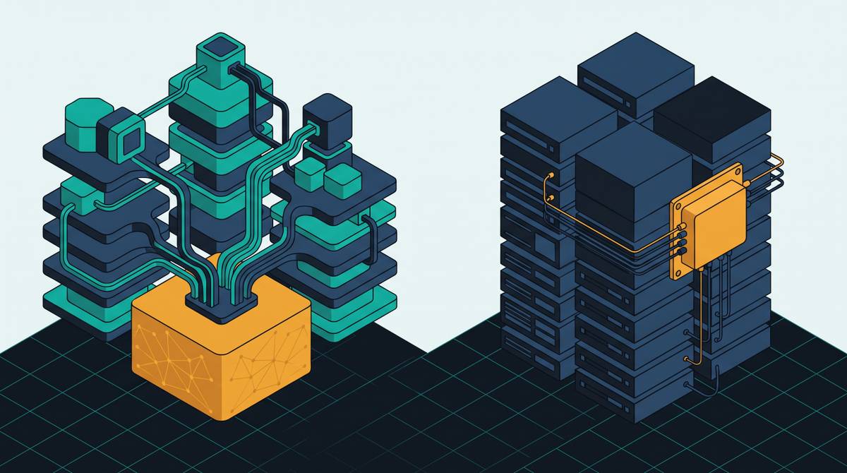 Cover illustration for “AI-Native vs AI-Augmented OSS Platforms”